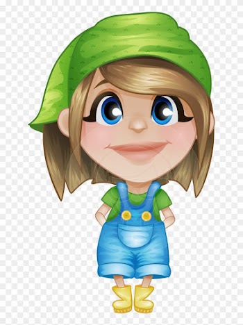 Harper The Little Farm Helper - Farmer Girl Png