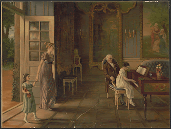 [Harpsichord lesson for young girl] | Free Photo - rawpixel