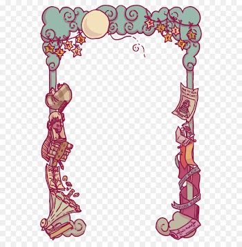 Harry Potter and the Philosopher's Stone Professor Severus Snape Hermione Granger Sirius Black - Vector cartoon border 