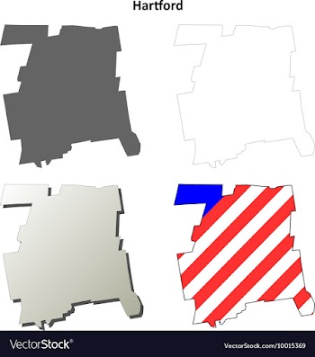 Hartford Map Icon Set vector image