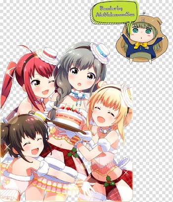Haruka memorial christmas group  Render transparent background PNG clipart
