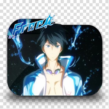Haruka Nanase Anime Computer Icons Desktop , Anime Free Folder Icon transparent background PNG clipart