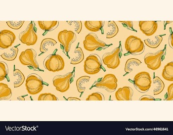 harvest season pumpkin seamless pattern