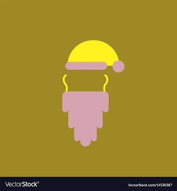 Hat and beard of accessories vector image
