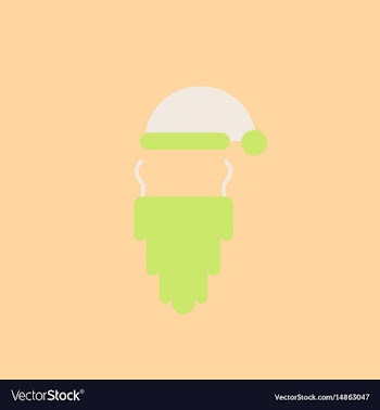 Hat and beard of accessories vector image