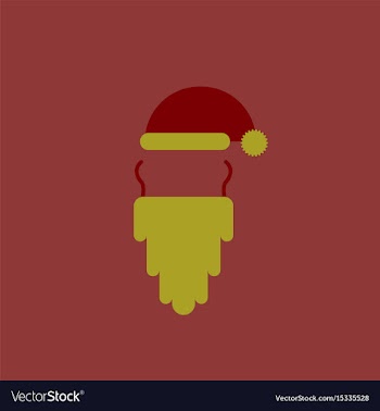 Hat and beard of accessories vector image