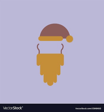 Hat and beard of accessories vector image