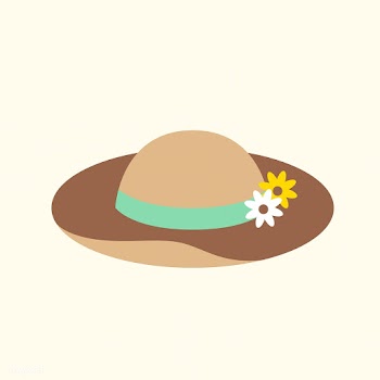 Hat cute flowers | Free stock vector - 251200
