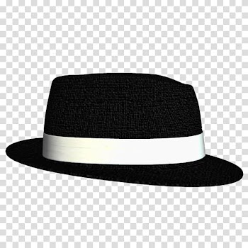 Hat Fedora Gangster, Broad-brimmed white hat rim black gang transparent background PNG clipart