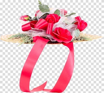 Hat , Pastoral rose ribbon hat transparent background PNG clipart