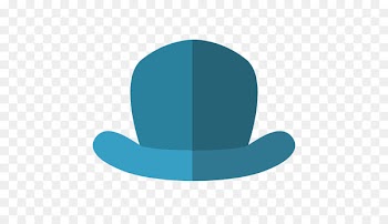 Hat, Top Hat, Flat Hat, Blue, Turquoise PNG
