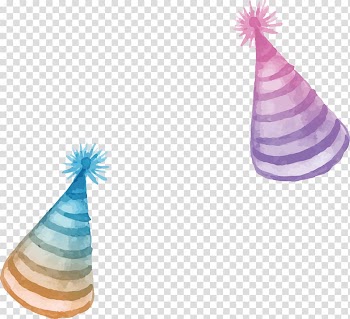 Hat Watercolor painting Drawing, Cartoon hand colored colorful hat transparent background PNG clipart