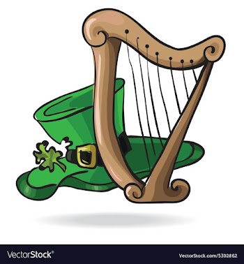 Hat with a shamrock and the harp vector image