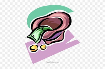 Hat With Money In It Royalty Free Vector Clip Art Illustration - Hat