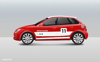 Hatchback race car design vector | Free stock vector - 540127