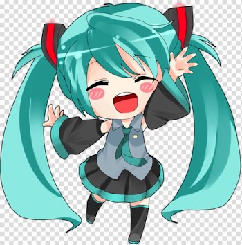Hatsune Miku Chibi Vocaloid Anime, Animation transparent background PNG clipart