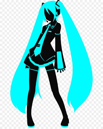 Hatsune Miku Silhouette Vocaloid Mobile Phones Art - hatsune miku 