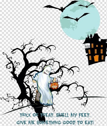 Haunted Castle Halloween Ghost Party Illustration, bat and ghost ghost transparent background PNG clipart