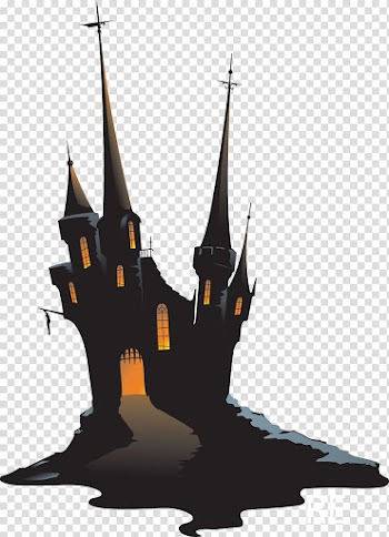 Haunted Castle , Halloween haunted castle dark element transparent background PNG clipart