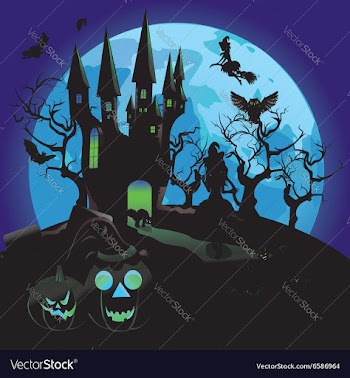 Haunted Halloween Castle vector image