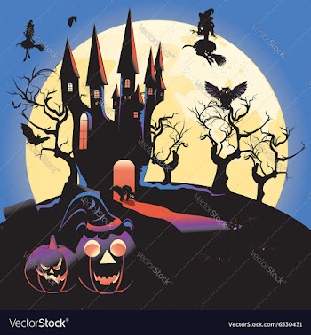 Haunted Halloween Castle3 vector image