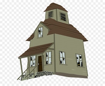 Haunted House Ghost - Haunted House PNG Vector Clipart 