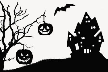Haunted house silhouette clipart, Halloween | Free Photo - rawpixel