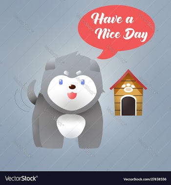 Have a nice day malamute puppy vector image