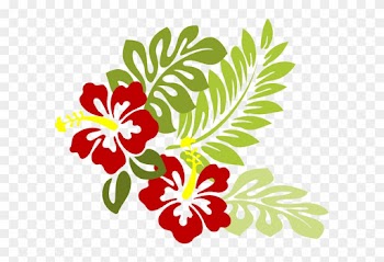 Hawaii Clipart Bunga Raya - Hawaiian Flower Png