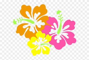 Hawaii Luau Clipart Kid - Hibiscus Clip Art