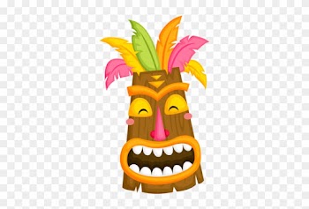 Hawaiian Anniversary Cliparts - Tiki Mask