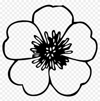 Hawaiian Flower Clip Art Black And White Flower Clipart - Flower Clip Art Free