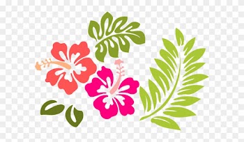 Hawaiian Flower Silhouette Download - Transparent Background Leaf Clip Art