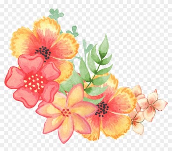 Hawaiian Flowers Clipart 12, - Transparent Watercolor With Flowers