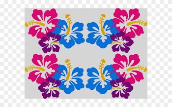 Hawaiian Flowers Clipart Border