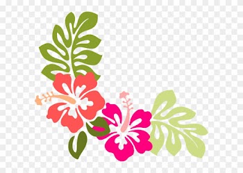Hawaiian Hibiscus Flower Clip Art - Hawaiian Flower Throw Blanket