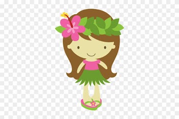 Hawaiian Parties, Hawaiian Baby, Luau Party, Party - Baby Hawaii Girl Clipart