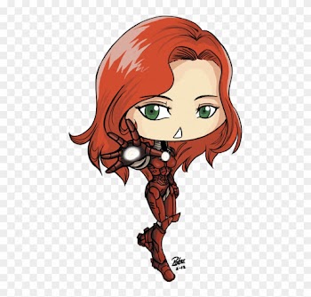Hawkeye And Black Widow Chibi - Iron Man Girl Chibi