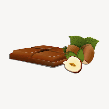 Hazelnut chocolate clipart illustration psd. | Free PSD - rawpixel
