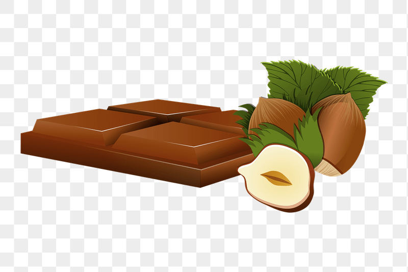Hazelnut chocolate png sticker illustration, | Free PNG - rawpixel