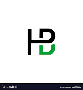 hb letter type logo design template