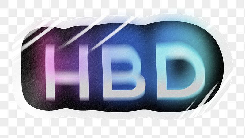 HBD png word sticker, neon | Free PNG - rawpixel