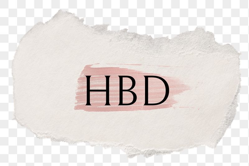 HBD png word sticker typography, | Free PNG - rawpixel
