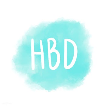 HBD typography vector in blue | Free stock vector - 472637