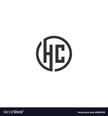 hc letter type logo design template