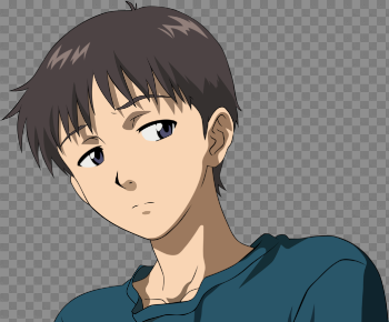 HD 6 Most Hated Main Characters In Anime - Shinji Ikari Head Png ...
