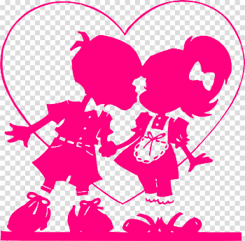 HD Heart, Kiss, Valentine, Boy, Girl - Pink Valentine Hearts Clip ...