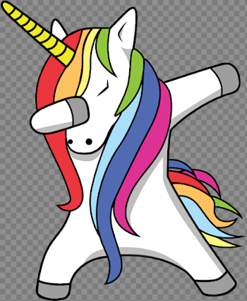 HD Unicorn Transparent Dab - Rainbow Unicorn Funny Transparent PNG ...