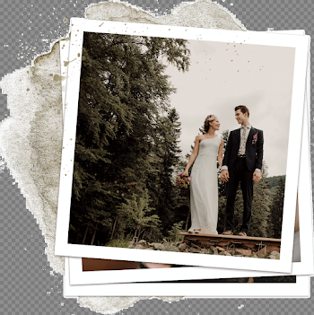HD Wedding Couple Holding Hand In Forest Looking At Each - Picture ...