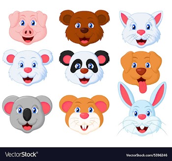 Head cute pet set vector image